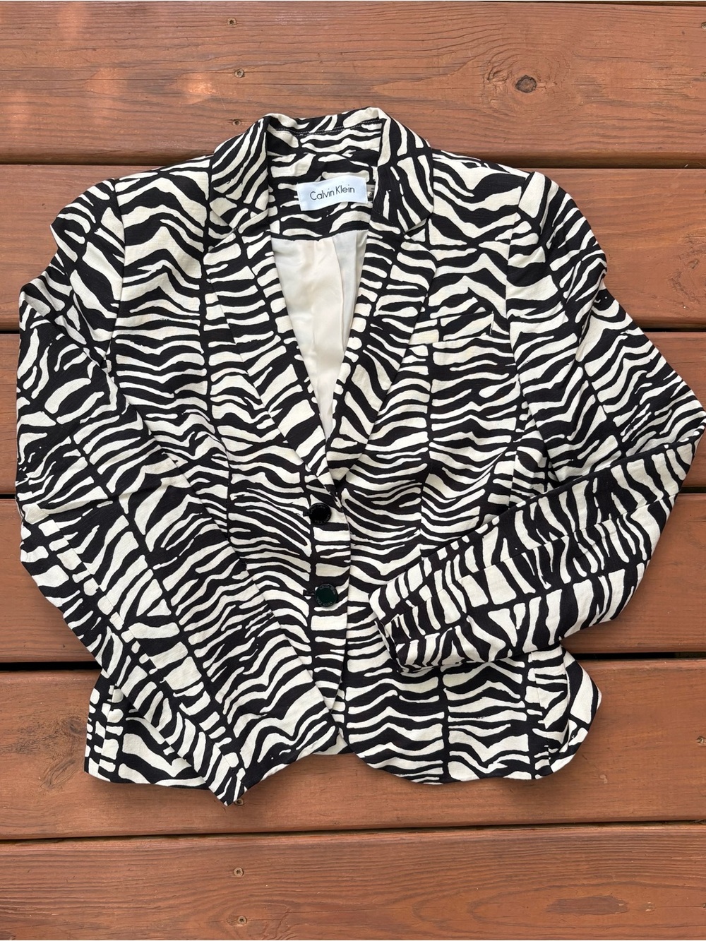 Calvin Klein Zebra-Print Blazer